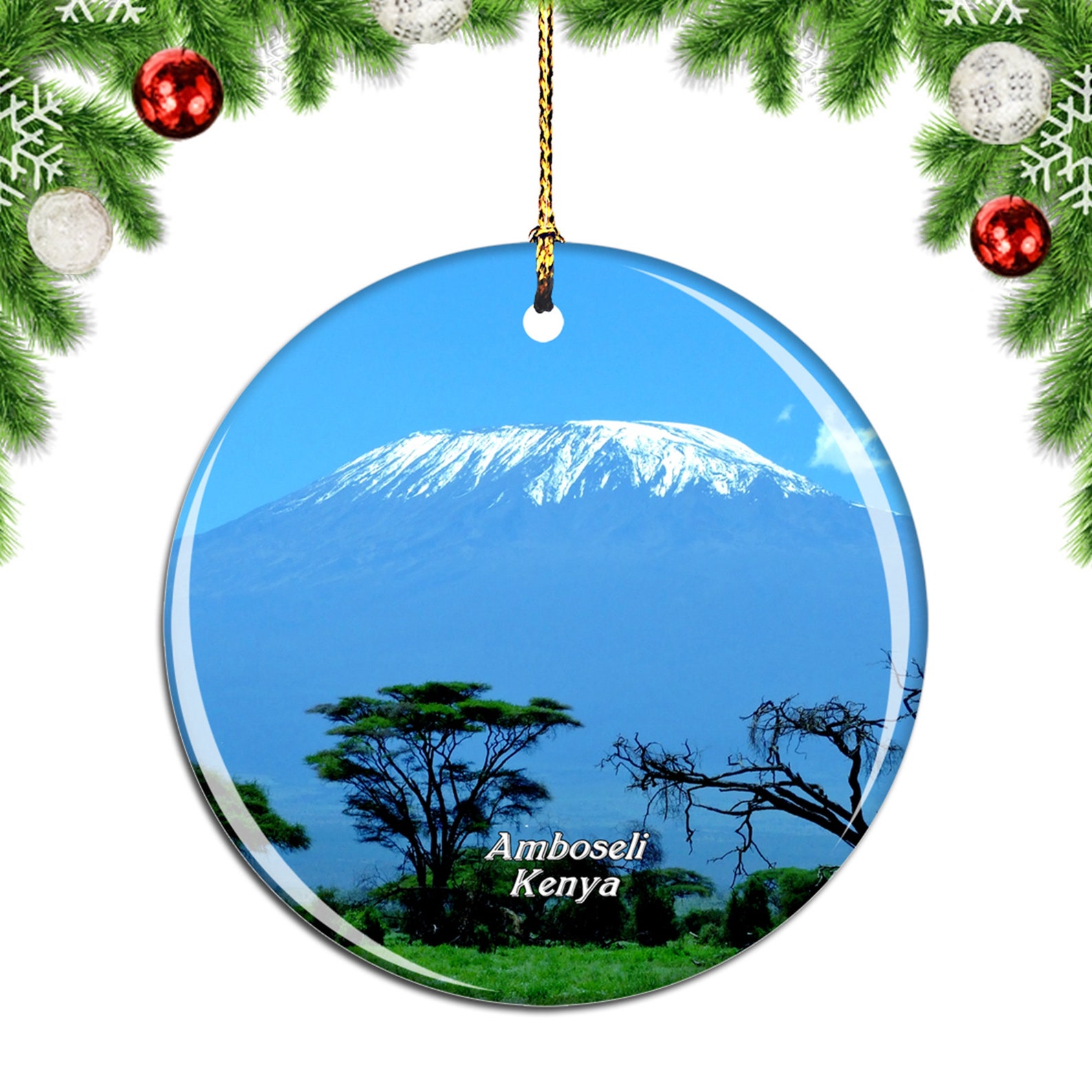 Kilimanjaro Amboseli Kenya Christmas Ornament Souvenir Gift Etsy