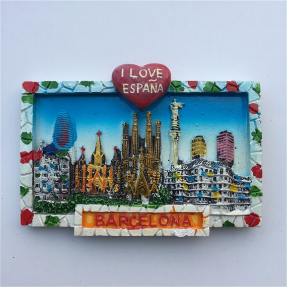 Fremskridt arm Klimatiske bjerge Barcelona Spain Fridge Magnet Sticker Travel Souvenir Gift - Etsy