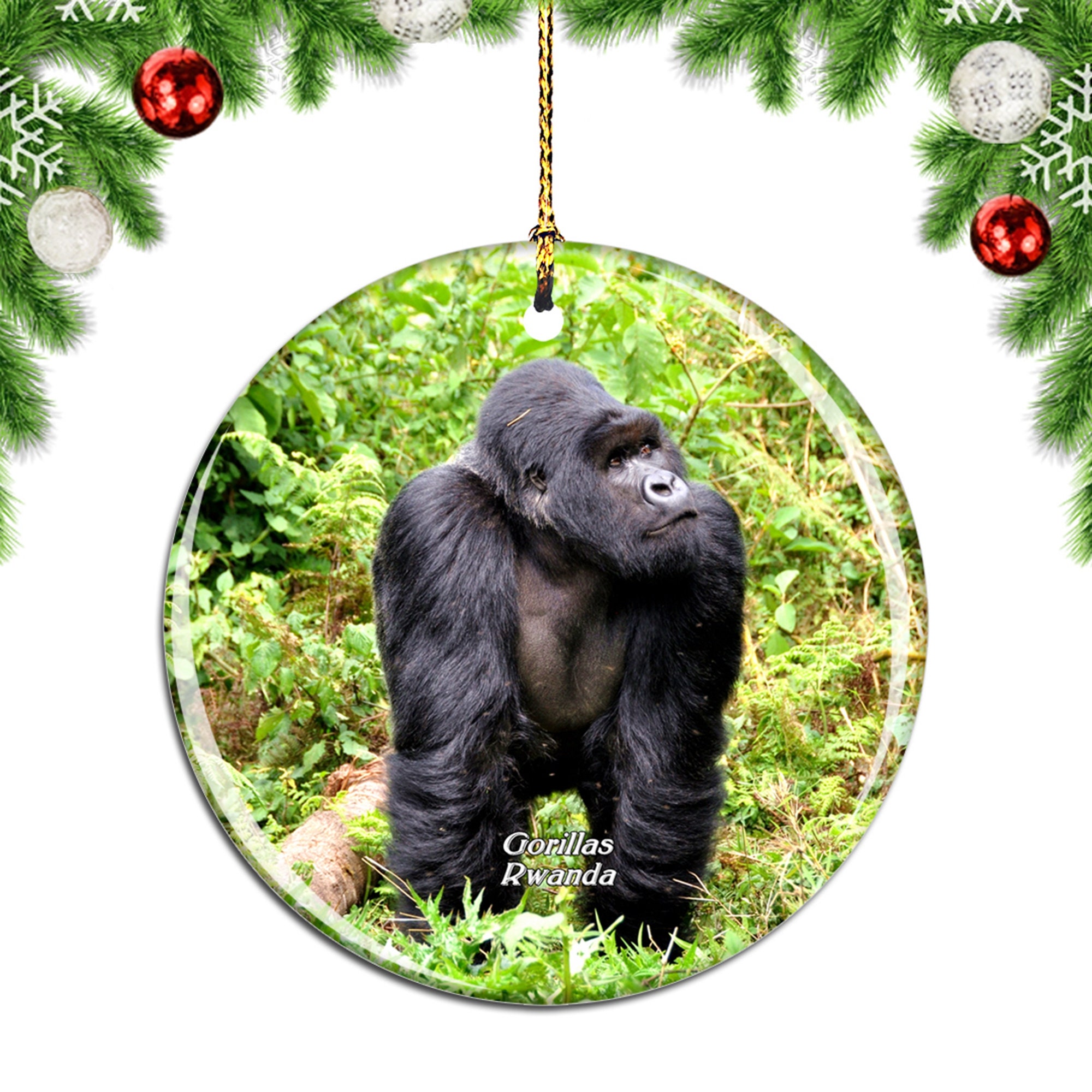 Gorilla Christmas Ornament 