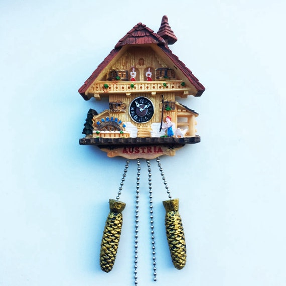 Salzburg Cuckoo Clock Austria Fridge Travel Souvenir Etsy