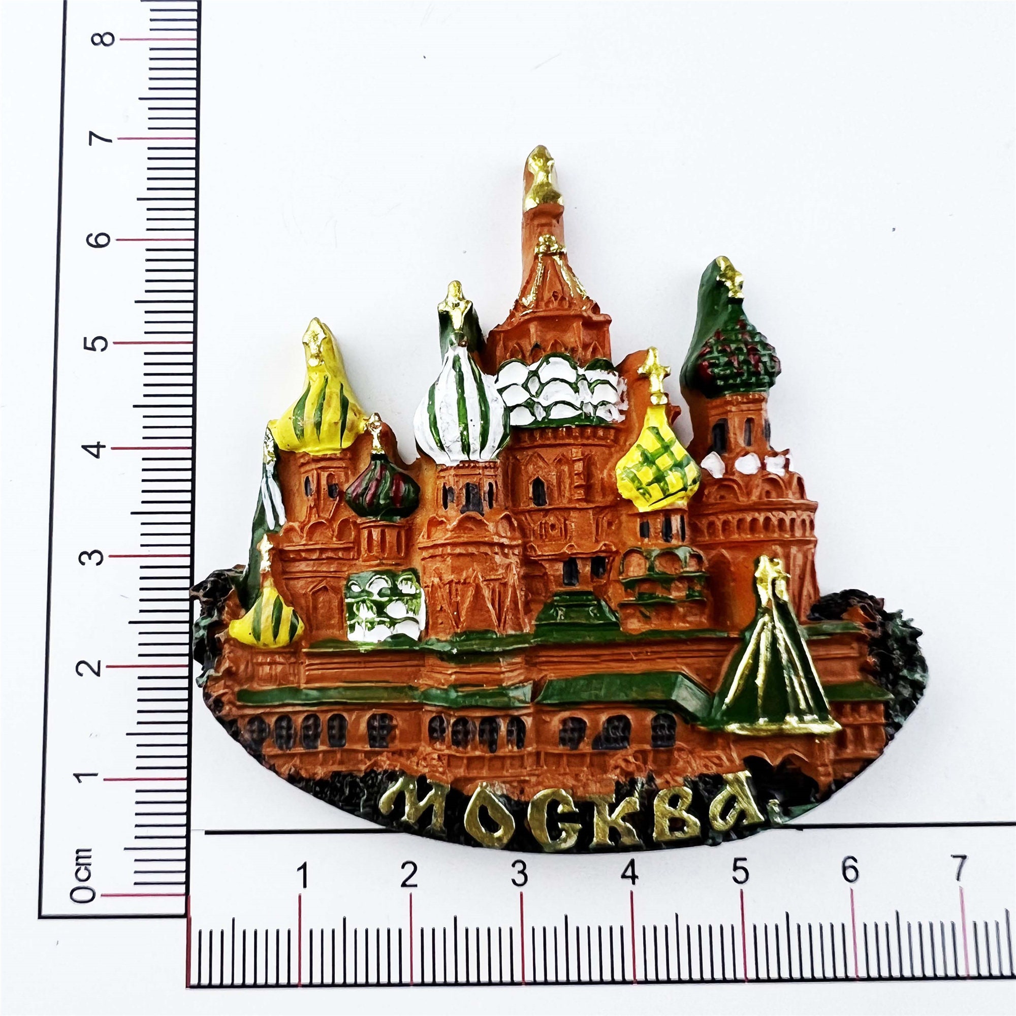 BW Saint Basil's Cathedral Russian Square  #41470 Basil Triangle MDF Magnets 