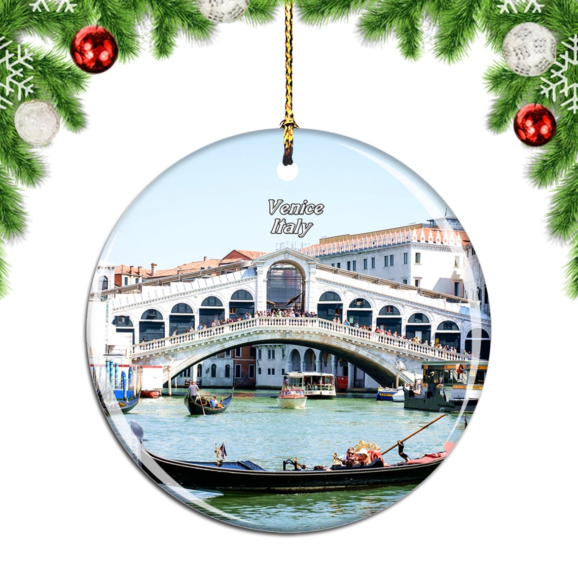 Ponte Rialto Venice Italy Christmas Ornament Souvenir Gift Etsy
