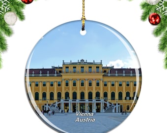 Schonbrunn Palace Vienna Austria Castle Blown Glass Christmas Ornament Decoration