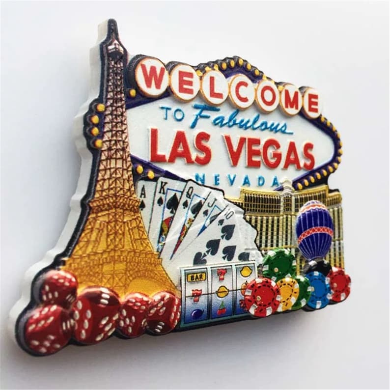 Las Vegas USA 3D-Kühlschrankmagnet - Reise-Souvenir Als Dekoration