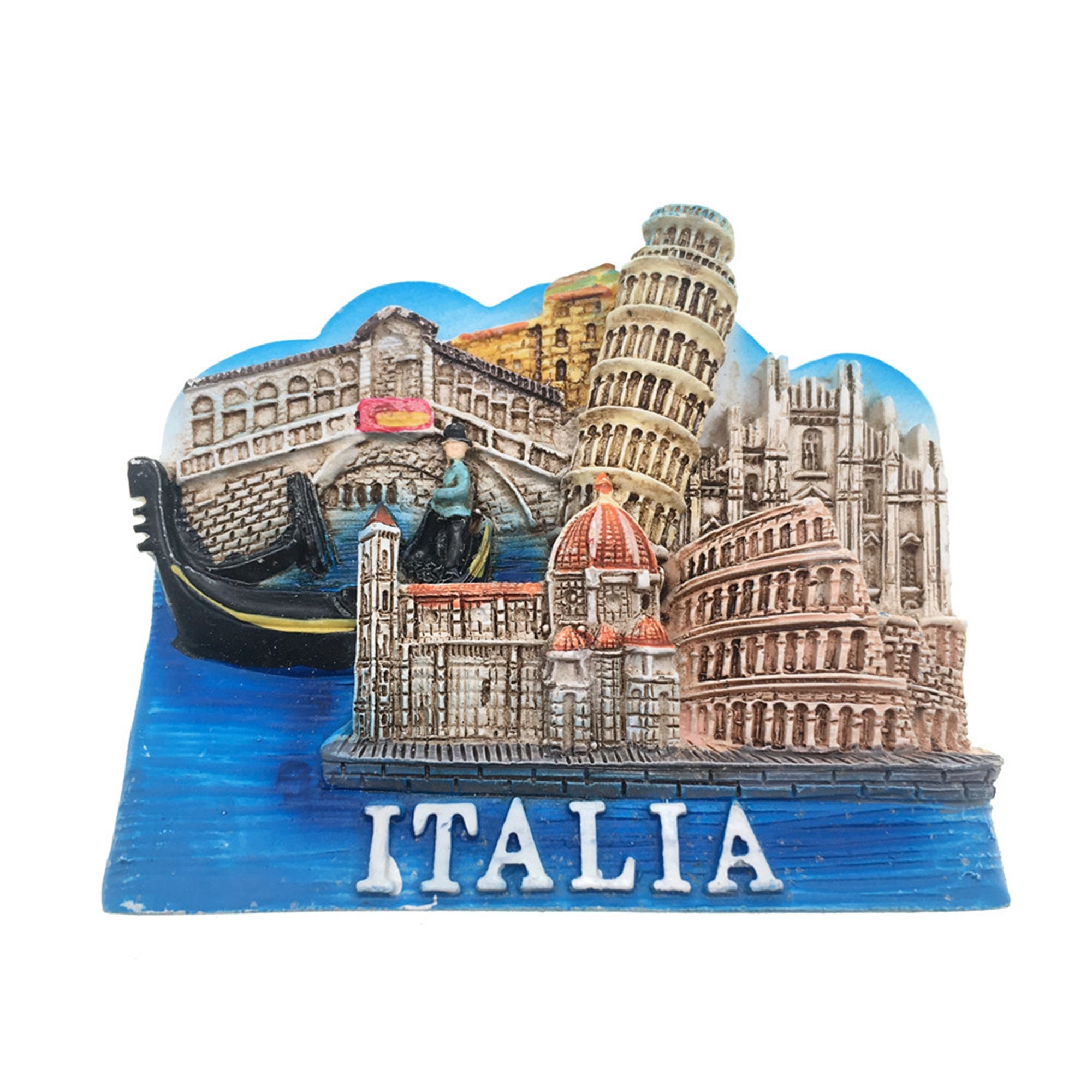 Imán Nevera 3D Ciudad De Lucca, Italia - Recuerdo De Viaje A Toscana | Decoración Magnética 6.8x5.2 Cm | Regalo Coleccionable Artesanal