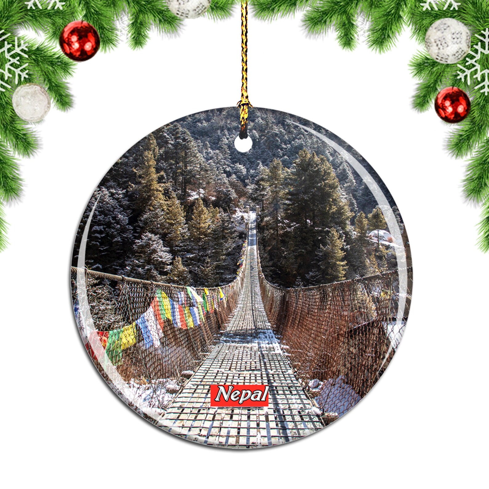 Himalayas Bridge Nepal Christmas Ornament Souvenir Gift Etsy