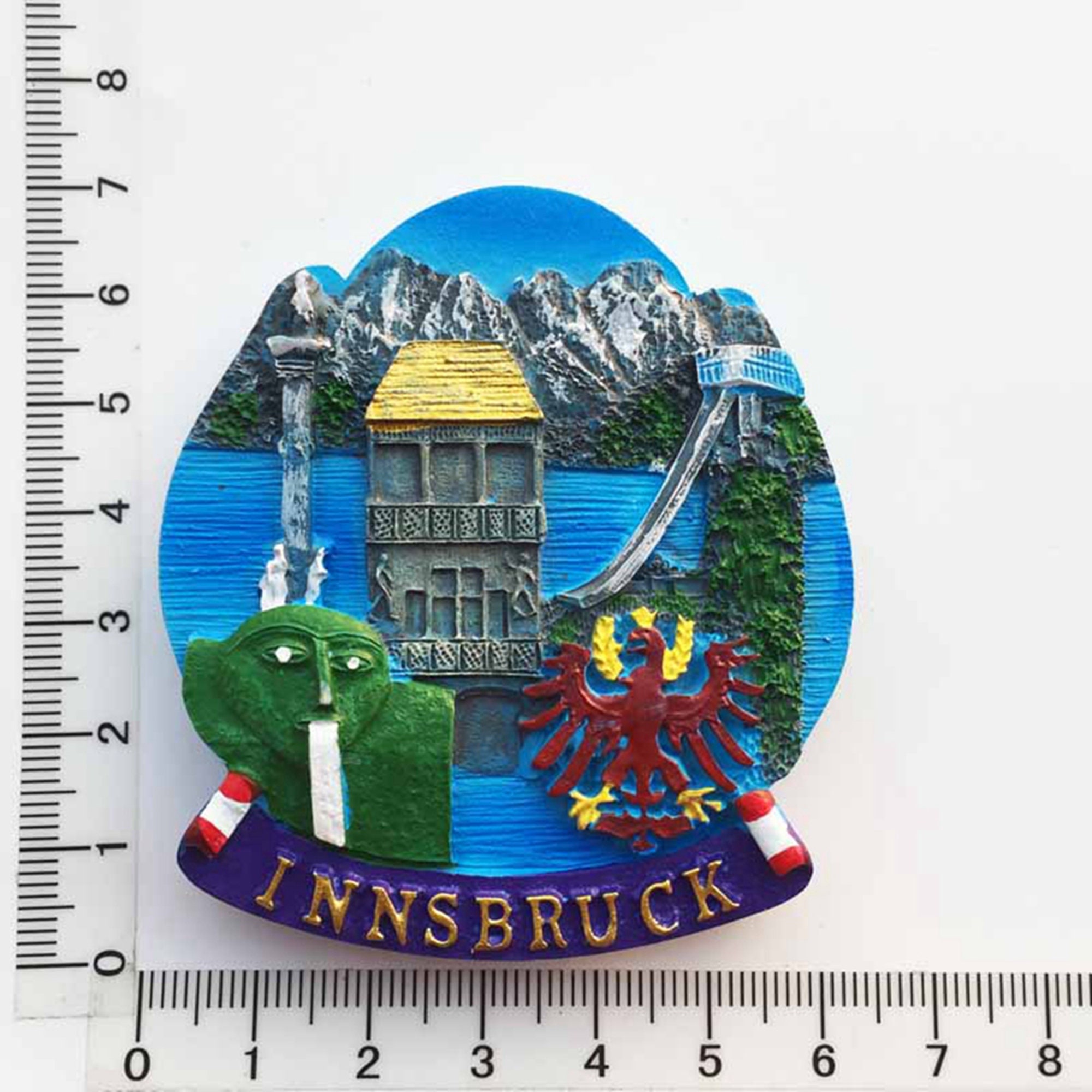 I`Love Innsbruck bei Nacht Magnetschild Magnet Kühlschrankmagnet II 