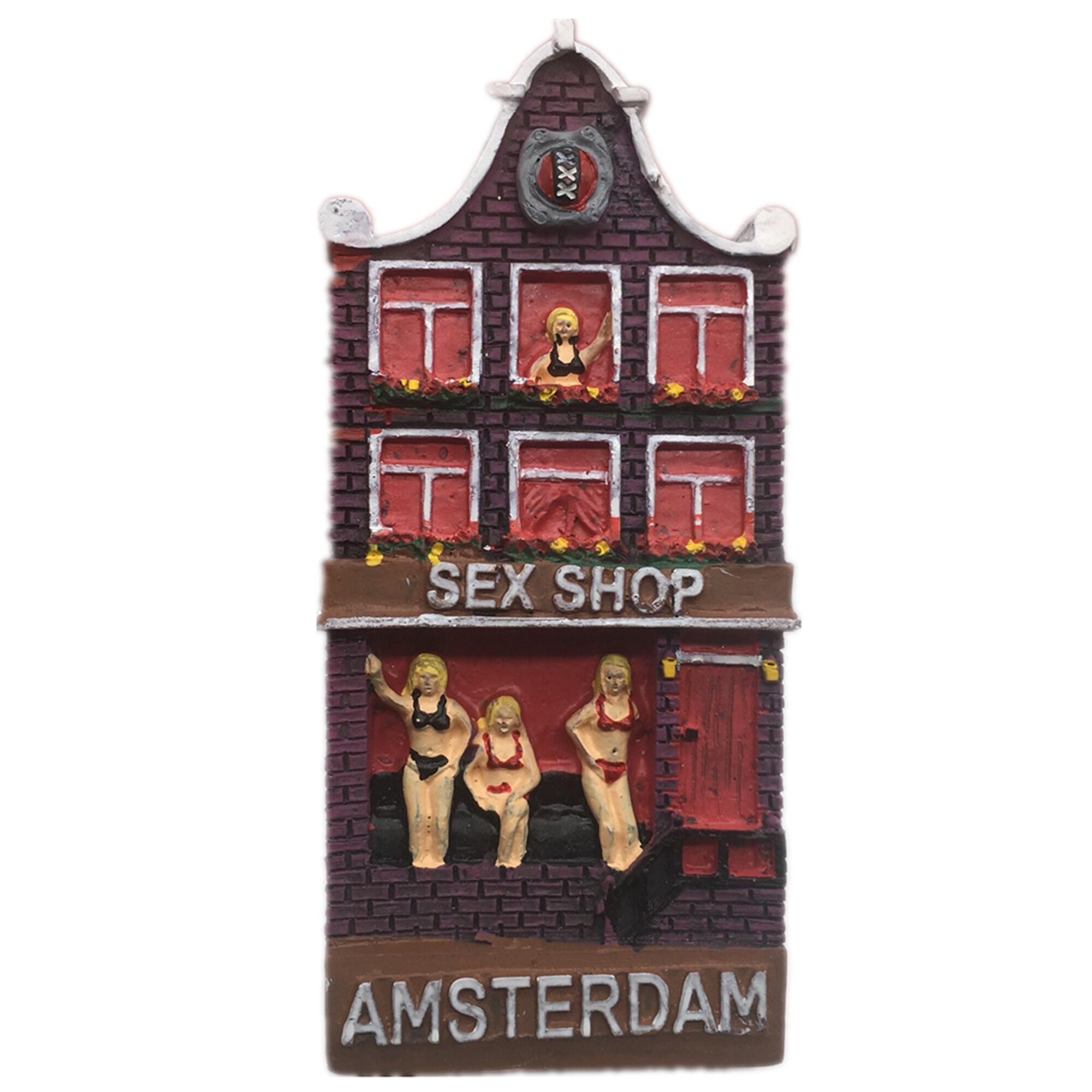AMSTERDAM FRIDGE MAGNET NEW HOLLAND DUTCH RUDE SOUVENIR  70mm x 45mm GFAMS5 