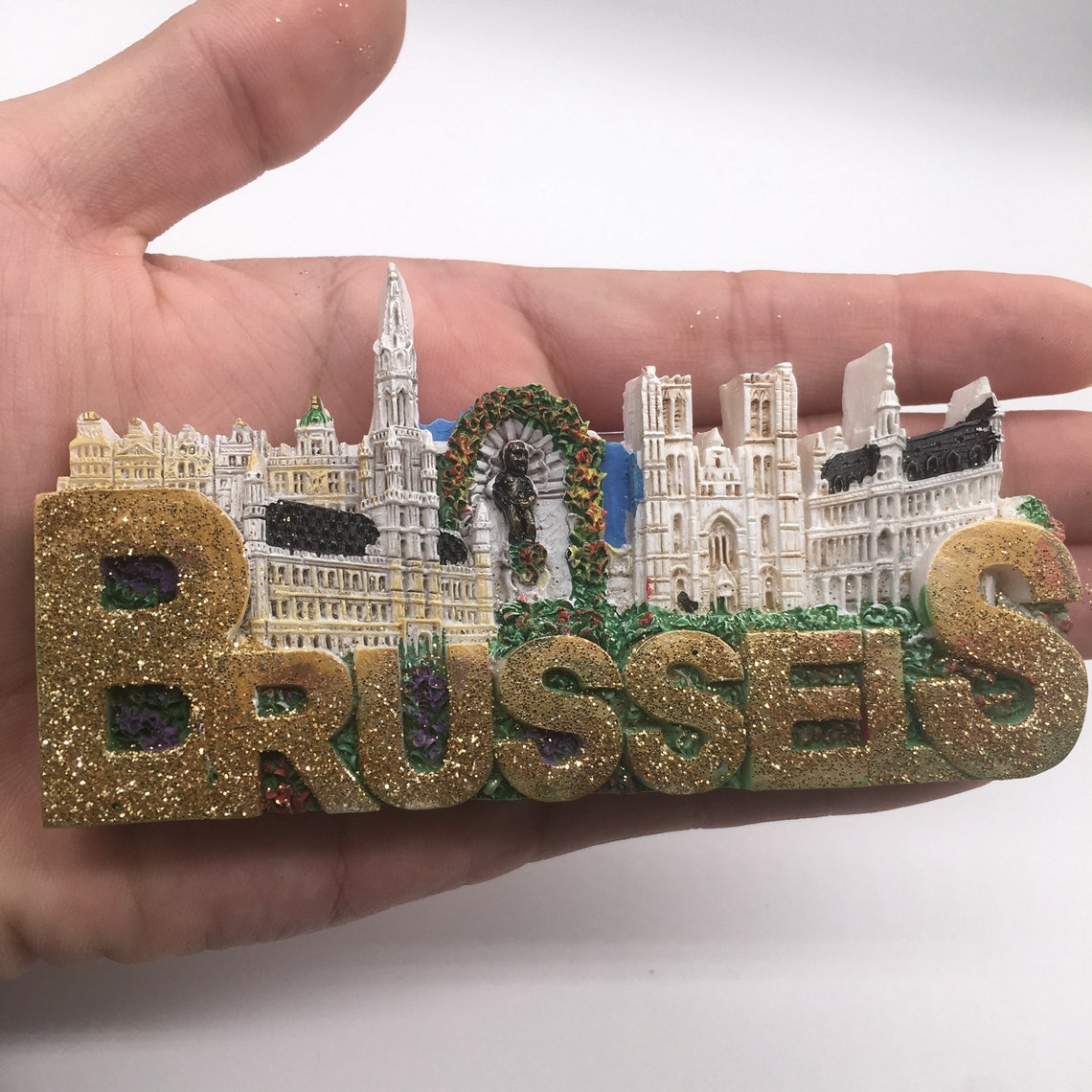 Aimant Frigo Belgique 56mm Style Badge Coque - Multicolore, Marque SAFIRMES, Neuf Avec étiquettes