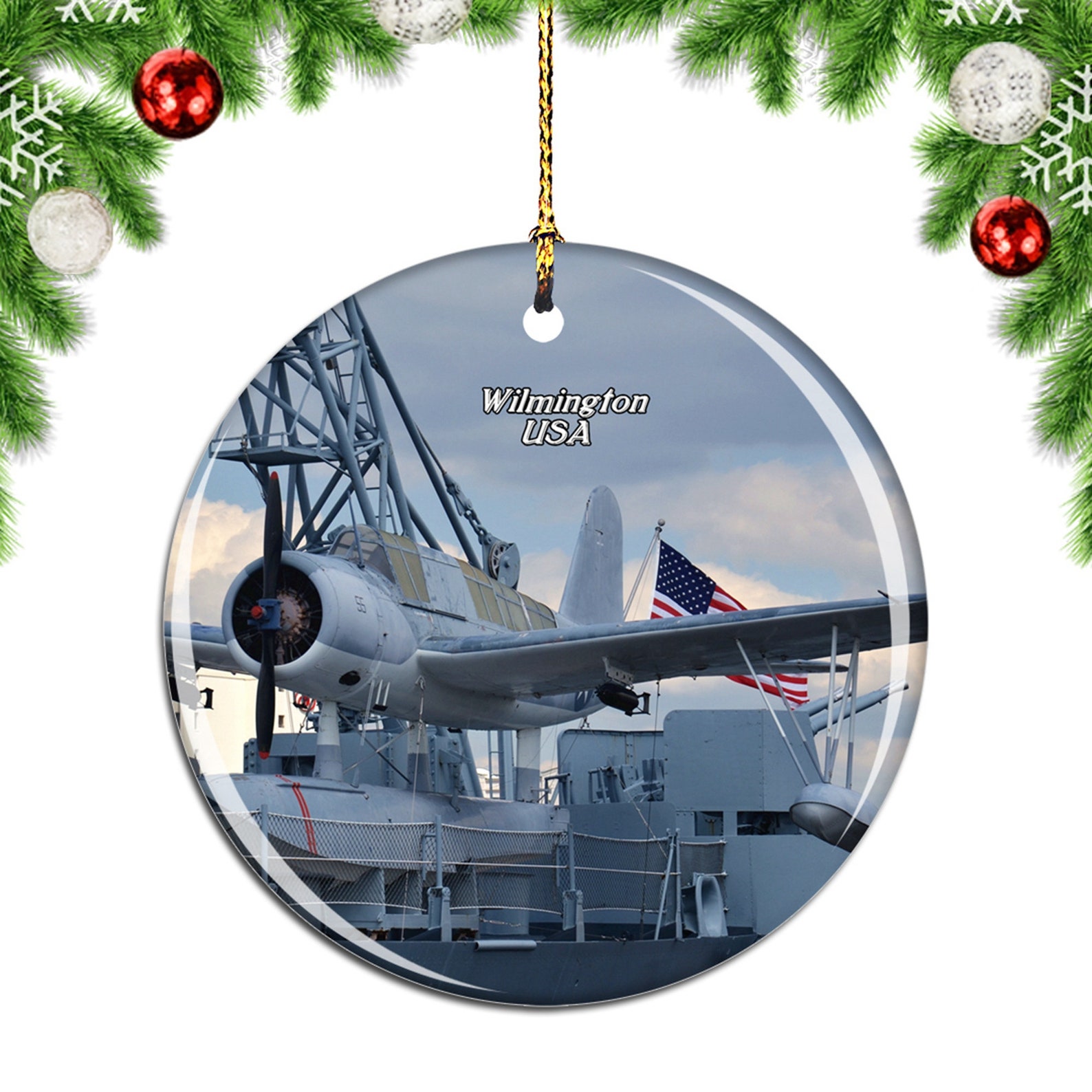 Battleship Wilmington North Carolina USA Christmas Ornament | Etsy
