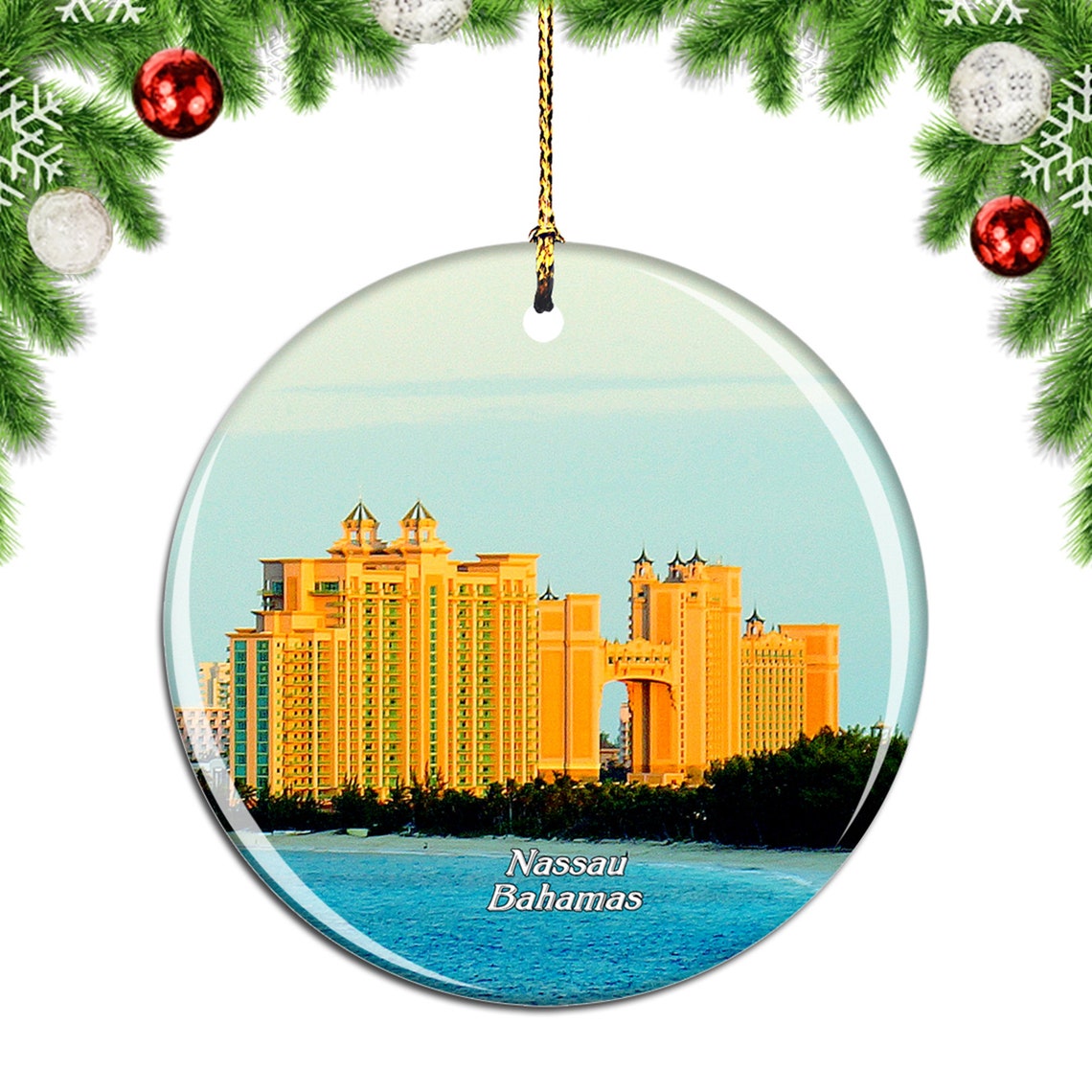 Atlantis Nassau Bahamas Caribbean Christmas Ornament Souvenir | Etsy