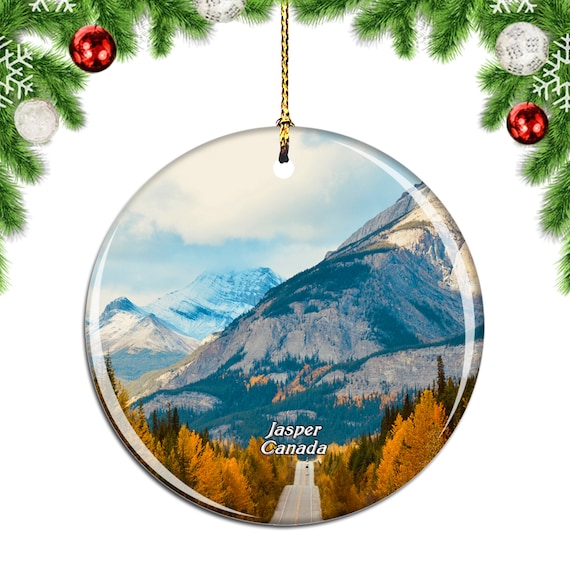 Glacier Jasper National Park Canada Christmas Ornament Souvenir Gift Porcelain