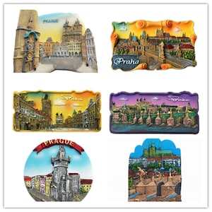 Prague Czech Fridge Magnet Travel Souvenir Gift Collection Craft Refrigerator Decoration