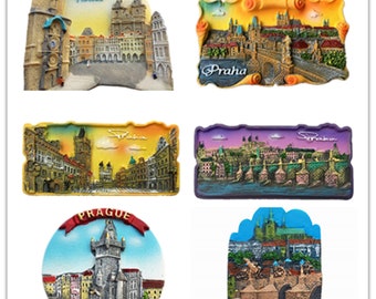 Prague Czech Fridge Magnet Travel Souvenir Gift Collection Craft Refrigerator Decoration