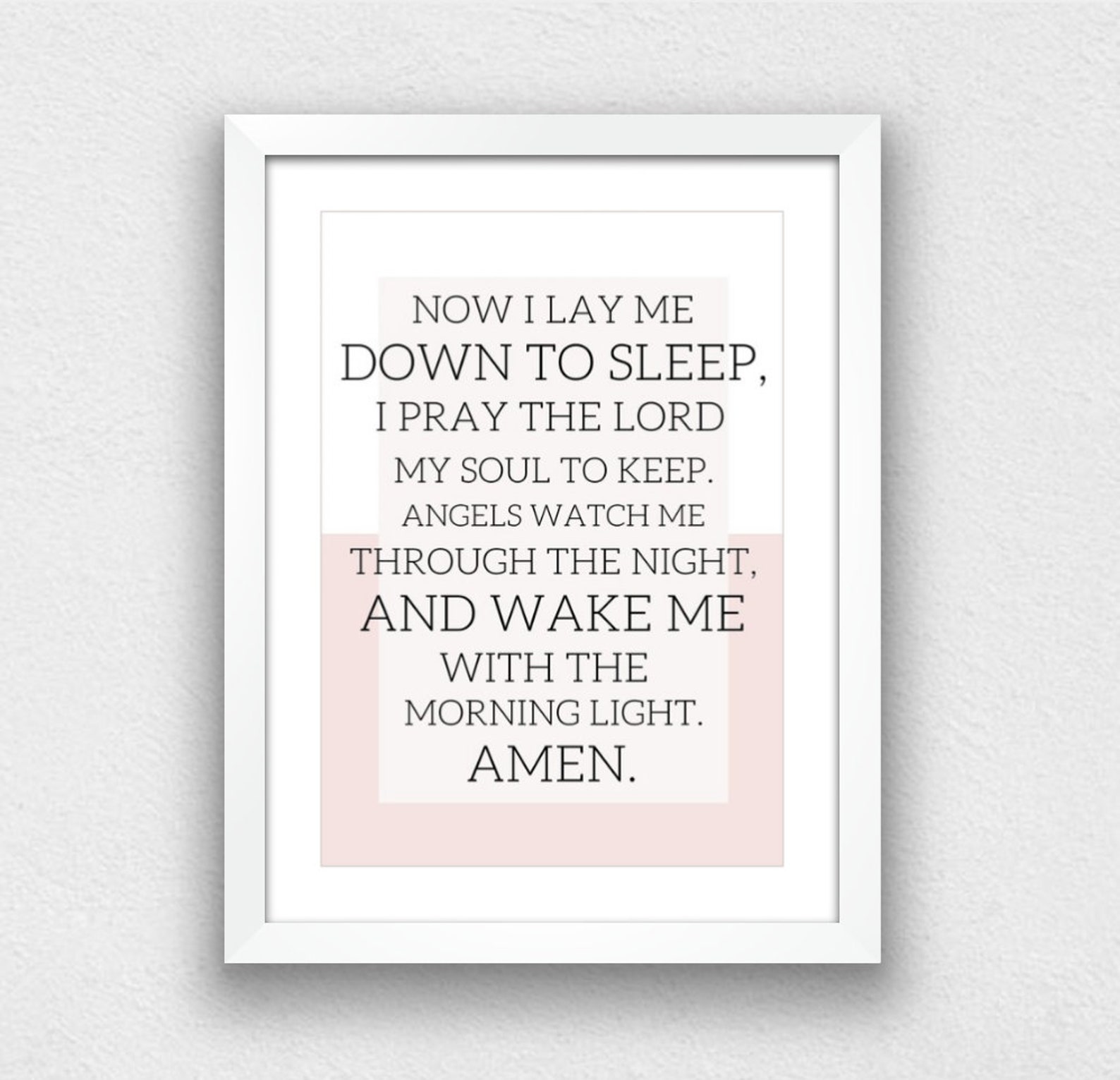 Nursery Prayer Bedtime Prayer for Childrenset of Two in Etsy