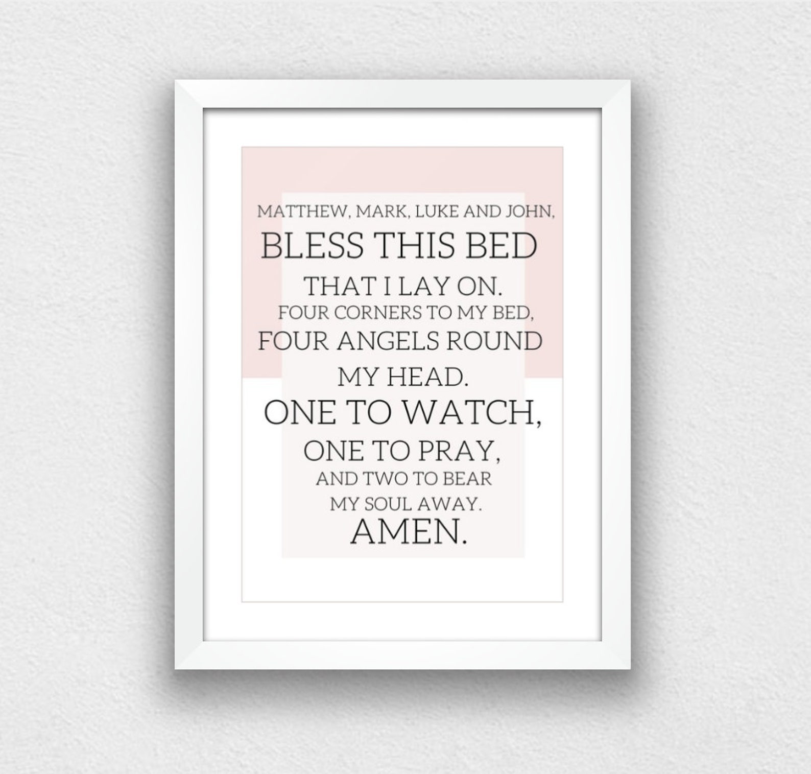 Nursery Prayer Bedtime Prayer for Childrenset of Two in Etsy