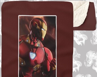 Iron Man Fleece Blanket Funny Gift Idea For Fan Blanket For Iron Man Lover