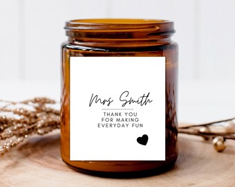 Personalised It Takes Big Hearts to Shape Little Minds Sticker/ End of Year Best Teacher/ Gift Box/ Bag Label/ Appreciation Candle Favour
