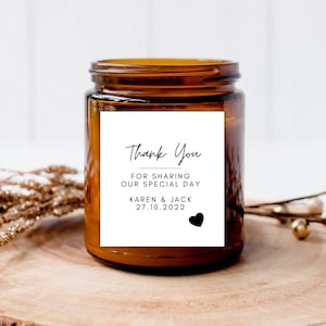 Personalised Thank You for Sharing our Special Day Wedding Sticker/ Favour Labels/ Wedding Sweet Bag Stickers/ Gift Box/ Candle Favour Label