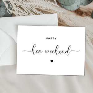 Happy Hen Weekend Card/ Binnenkort Mrs Hen Party/ To the Bride to be/ Happy Hen Do Card/ Aan de Bruid/ Gepersonaliseerde Bruids douchekaart