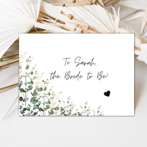 To the Bride to be / Happy Hen Do Karte / To the Braut to be / Brautparty Karte / Henne-Wochenende Karte