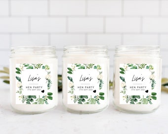 Personalised Hen Party Labels/ Bridal Shower Candle Label/ Hen Do Weekend Bottle Sticker/ Bachelorette Gift Box Sticker/ Bridesmaid Gifts