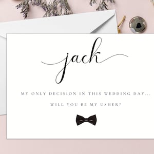 Personalised My Only Decision In This Wedding Card/ Best Man/ Usher/ Groomsman Card/ Will You Be My Best Man/ Its Time To Suit Up/ A40/ A51