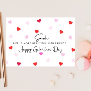 A vida personalizada é mais bonita com amigos Cartão do Dia de Galentines/Melhor Amigo/Feliz Dia de Galentines/Gal Pal Apreciação Obrigado