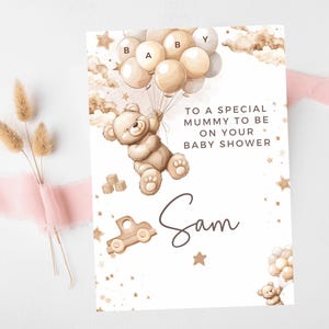 Para uma futura mamãe especial no seu cartão de chá de bebê/ Revelação do sexo do bebê personalizada/ Cartão de mamãe que podemos esperar
