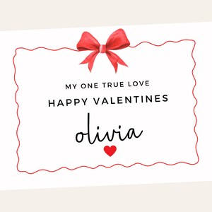 Biglietto di San Valentino personalizzato "My One True Love"/Regalo romantico di San Valentino per moglie/Lei/Ti amo/Il nostro primo San Valentino sposato