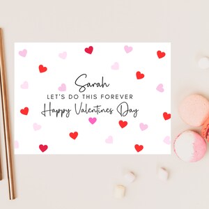 Tarjeta personalizada Lets Do This Forever Happy Valentines Day/Esposo romántico/Esposa/Novia/Novio/Tarjeta de aniversario de parejas lindas y divertidas