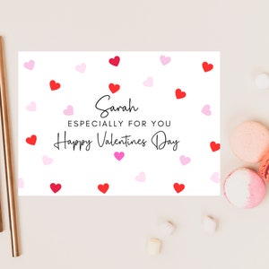Tarjeta personalizada especialmente para ti, feliz día de San Valentín, marido romántico, esposa, novia, novio, tarjeta de aniversario de parejas lindas