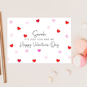 Tarjeta personalizada del Día de San Valentín feliz Sólo tú y yo/Esposo romántico/Esposa/Novia/Novio/Tarjeta de aniversario de parejas lindas y divertidas