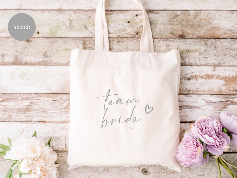 Team Bride Tote Bag/ Hen Party Tote Bags/ Bachelorette Party Gift for Bridesmaids/ Bridal Party Bag/ Bridal Shower Gift/ Hen Party Bag image 5