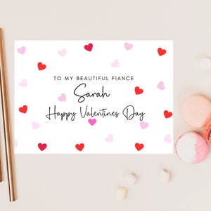 Tarjeta personalizada para mi hermoso prometido, feliz día de San Valentín, esposo romántico para ser, esposa para ser, tarjeta divertida y linda para parejas