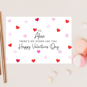 Tarjeta personalizada del Día de San Valentín feliz No hay otro como tú / Marido romántico para ser / Esposa para ser tarjeta / Tarjeta divertida y linda para parejas