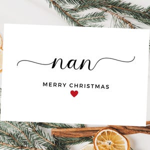 Tarjeta personalizada de Feliz Navidad para abuela/Feliz Navidad para abuela/Tarjeta de saludos navideños para la temporada navideña