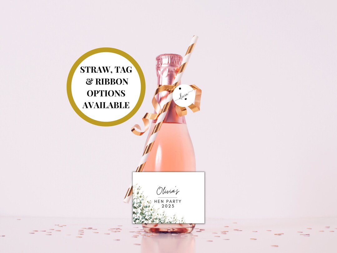 Personalised Hen Party Mini Prosecco Bottle Label/ Hen Party/ Bride ...