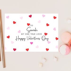 Tarjeta personalizada del día de San Valentín feliz de mi único amor verdadero/marido romántico para ser/esposa para ser tarjeta/tarjeta de aniversario de parejas lindas y divertidas