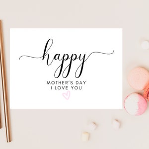 Ti amo biglietto di auguri per la festa della mamma / auguri personalizzati per la festa della mamma / ti amo mamma / a una mamma speciale / regalo per la festa della mamma