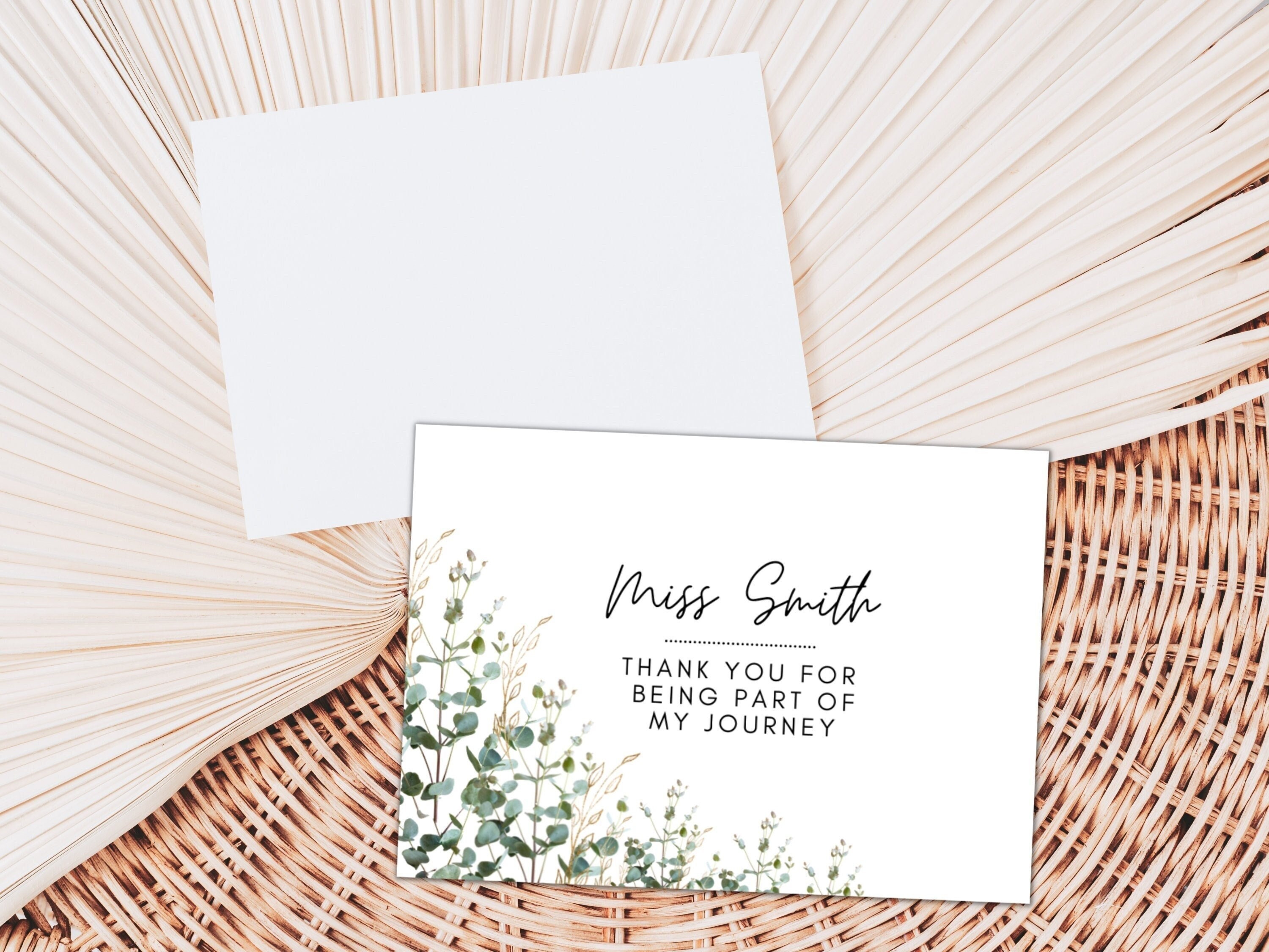 Thank You for Being Part of My Journey Card/ Personalised School ...