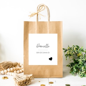 Autocollants de sac cadeau / Sac personnalisé pour cadeaux Étiquette / Paper Party Autocollants de sac cadeau / Mariages / Nuits de poule / Étiquette de sac d’occasion spéciale / A05
