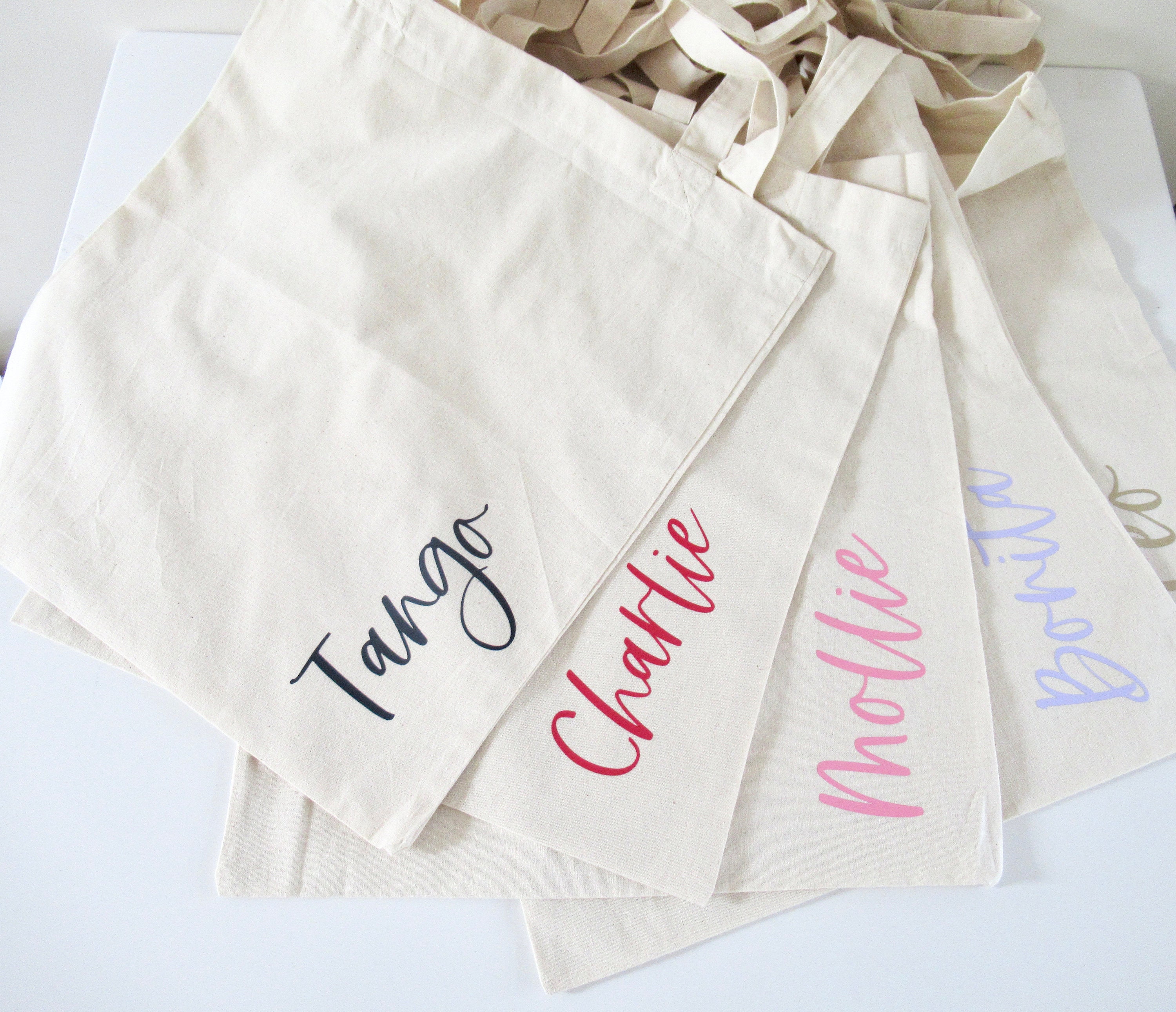 Personalised Tote Bag/ Any Name Natural Cotton Weekend Shopper -  Israel