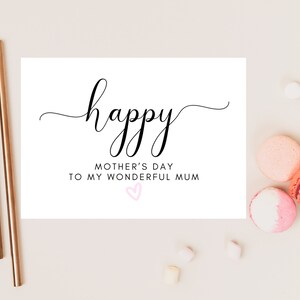 Alla mia meravigliosa mamma Biglietto di auguri per la festa della mamma/Auguri personalizzati per la festa della mamma/Ti amo mamma/A una mamma speciale/Regalo per la festa della mamma