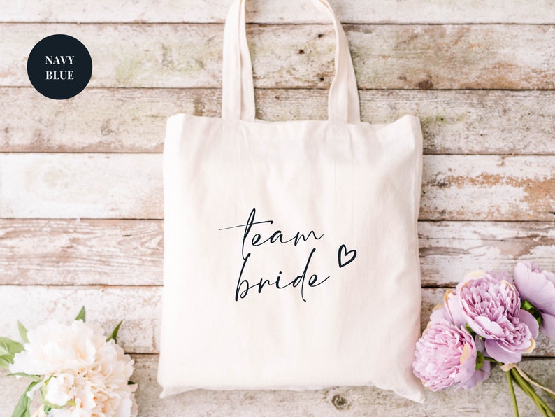 Team Bride Tote Bag/ Hen Party Tote Bags/ Bachelorette Party Gift for Bridesmaids/ Bridal Party Bag/ Bridal Shower Gift/ Hen Party Bag image 7