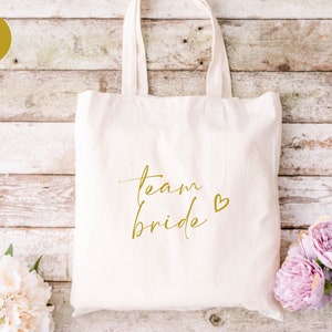 Team Bride Tote Bag/ Hen Party Tote Bags/ Bachelorette Party Gift for Bridesmaids/ Bridal Party Bag/ Bridal Shower Gift/ Hen Party Bag image 4