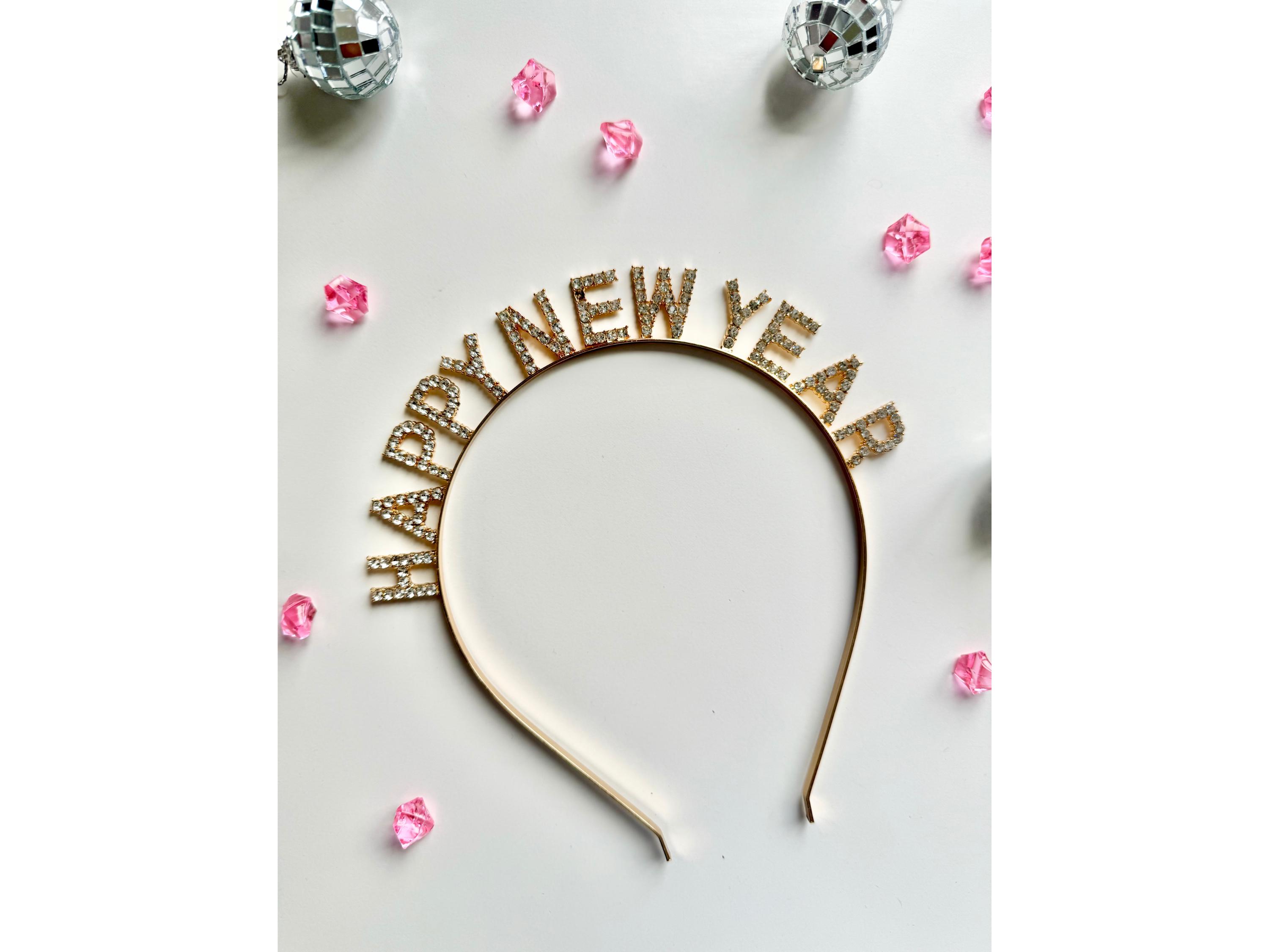 Happy New Year Stirnbänder Für Frauen – Strass & Glitzernd, Perfekt Für Silvester-Partys & Feiertage
