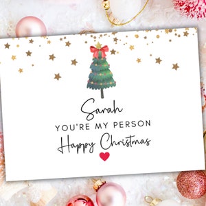 Youre My Person-kaart/romantisch vrolijk kerstfeest voor partner/vrouw/vriendin/verloofde/echtgenoot/echtgenoot Seizoen kerstgroeten