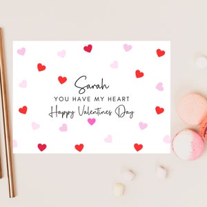 Personalizado Tienes mi tarjeta de corazón / Novio romántico / Novia presente / Regalo para el esposo / Él / Regalo para la esposa / Ella / Te amo
