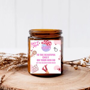 Sticker bougie à la belle jeune mariée/ Que les célébrations commencent EVJF, dernier rodéo, EVJF personnalisé